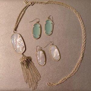 Kendra Scott earrings and necklace